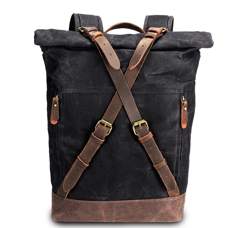 Ransel Kulit Kanvas Retro untu - Leather Backpack Vintage ulasan dan harga